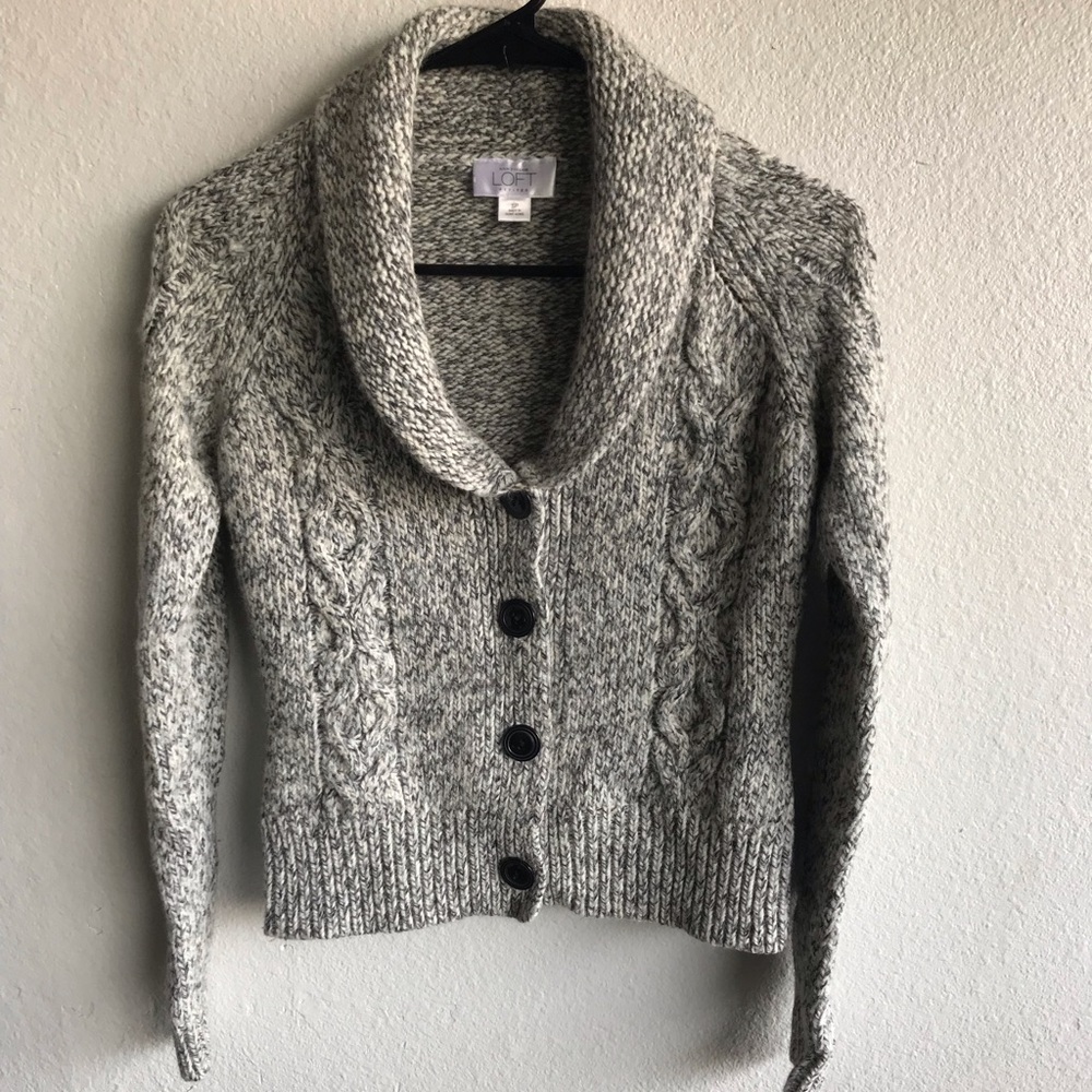 Ann Taylor Loft button-down cardigan.